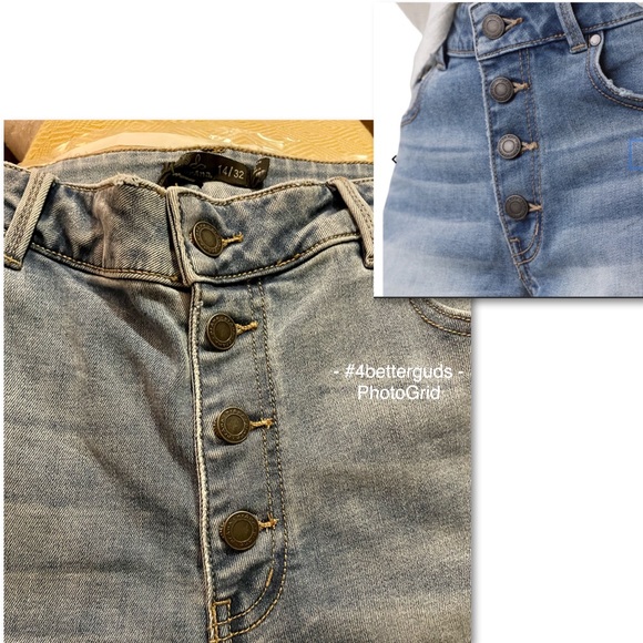 NEW prAna Gram Denim Organic Cotton Jean Short Button Fly Vintage Style Sz 14 32 - Picture 7 of 16